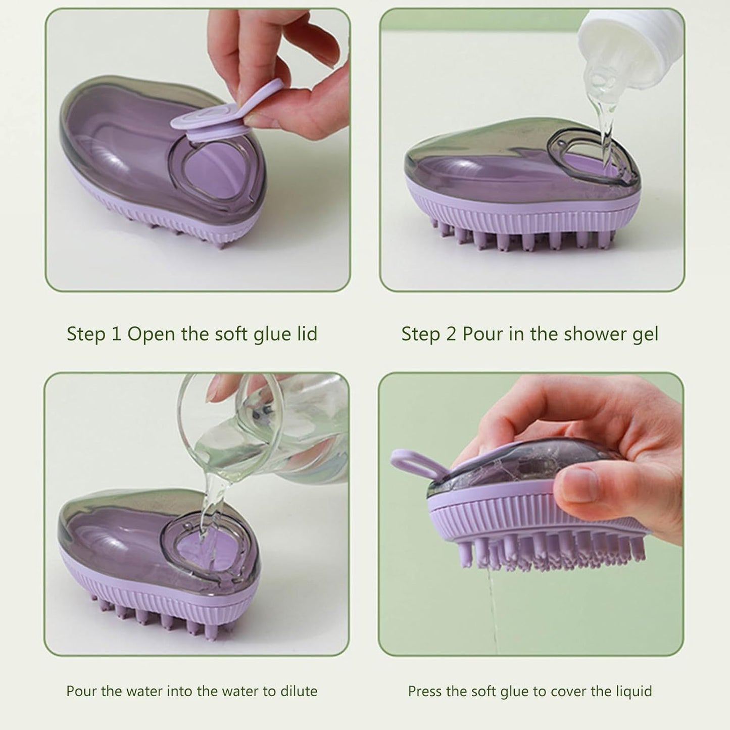 Dog Grooming Brush For Showers, Baths and Day to Day Use